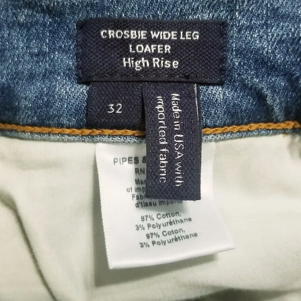 Veronica Beard Jeans Women's 32 Crosbie Wide Leg Loafer High Rise Denim (33x30)